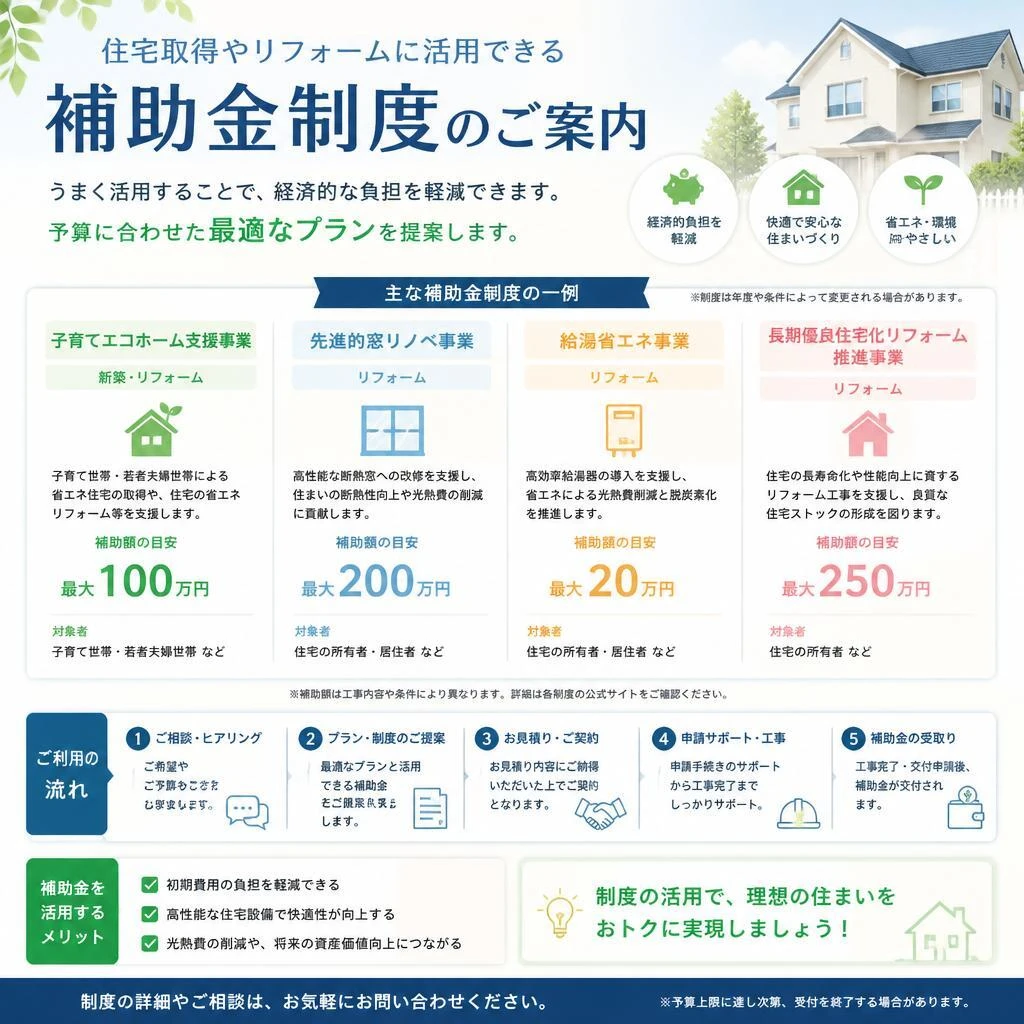 補助金制度を活用しよう